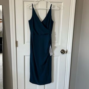 Dress the Population Teal Midi Dress size small
